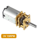 2 Pack 3V 15RPM N20 High Torque Geared Motor With Metal Gearbox For Smart Cars DIY RC Toys Durable Double Riveted Construction