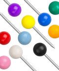 Kickass Bulk Supply Of 600 Heavy Duty Map Tack Push Pins featuring assorted colors and smooth plastic bead heads for bulletin boards.