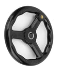 200mm Black Anti Slip Bakelite 3 Spoke Lathe Handwheel With Handle For Precise Control And Smooth Operation In Machining