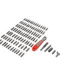Sumsoctober 105 Piece Screwdriver Bit Set With 36-Tooth Chrome Vanadium Alloy Steel Mini Ratchet Tool Kit, angled view