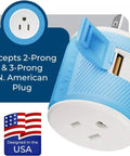 Must Have Travel Type A Plug Adapter For USA Inputs That Works In Japan And Philippines Dual USB Ports Up To Two Point Four Amps