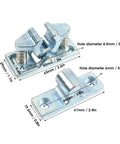 Heavy Duty Built Tough RV Door Catch And Trailer Door Latch With Spring Loaded Double Roller Zinc Alloy, product dimensions shown