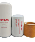 All In One Oil Filter And Air Filter Replacement Kit For Ingersoll Rand UP5 UP6 Screw Air Compressors Includes Oil Separator 24121212 Oil Filter 39329602 And Air Filter 88171913 For High Efficiency Filtration And Cleaner Compressed Air kit shown.