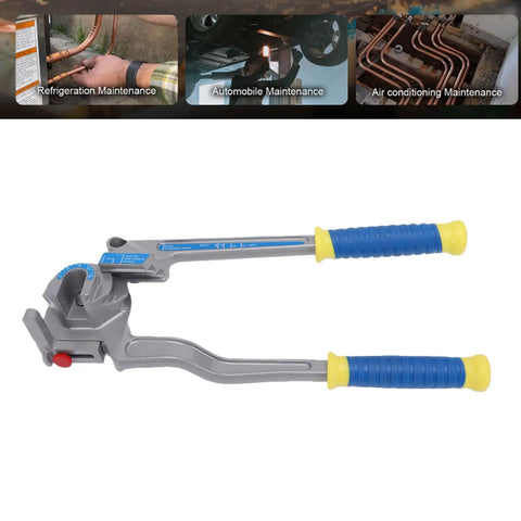 Pocreations 180 Degree Manual Pipe Bender Tool 3 In 1 Lever Tube Bender For 1/4 3/8 1/2 Inch OD Copper Aluminum Pipes professional grade tool for plumbing projects.