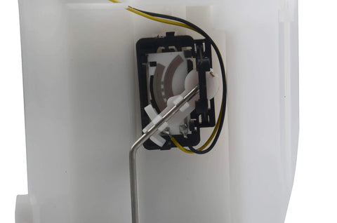 Close-up view of replacement electric fuel pump module assembly for 2012 to 2015 Civic L4 1.8L and 2013 to 2015 ILX with carbon brushes.