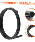 Black High Temp Silicone Vacuum Tubing Hose 5 Foot Roll, 3.5mm Inner Diameter, -65F To 350F Heat Resistant, coiled view