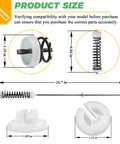 Heavy Duty Washer Suspension Rods Kit Four Pack Replace W10780045 W10537442 for Whirlpool Kenmore Maytag Amana, measuring 26.7 inches.