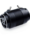 Brushless RC Boat Motor 4074 2250KV with Cooling Set, black design, 4-pole, ideal for 650-800mm hulls, showing cooling inlets