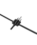 Heavy Duty Adjustable Hole Saw Kit With Double Blade Alloy Steel Cutter For Precise Wood And Plastic Board Drilling 30 To 300mm Diameters Fast DIY Woodworking Accessory Tool, black adjustable drill cutter