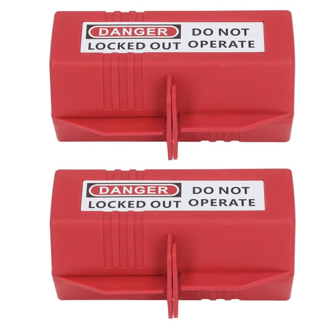 No Nonsense Heavy Duty Power Plug Lockout Devices 2 Pack For Industrial Electrical Projects Rock Solid Plastic Design Stops Unauthorized Equipment Access Dead Straightforward Job Site Safety