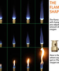 Flame shapes of Propane Bunsen Burner With Adjustable Height, Universal Head For Fixed Angle Heating, 13.7 Inch Hose For Safety