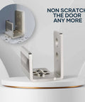 Sliding Barn Door Bottom Floor Guide U Shape With Flush Flat Bottom Easy Install Wall Mounted System for Doors and Cabinets Flexible Adjustable Fit Distance Brushed Nickel 2 Pack