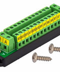 16 Amp AC DC 48 Volt 2 By 12 Position Terminal Block Distribution Module for Power Control Panels with screws