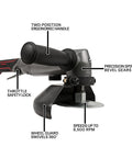 Heavy Duty 7 Inch Pneumatic Angle Grinder Packing 8500 Rpm With An Ergonomic Grip and two-position handle.