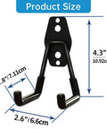 Heavy Duty Steel Wall Mount Hooks For Garage And Garden Tool Organization, Small U Hooks Black 4 Pack With Anti Slip PVC Coating