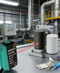 Background Suppressed Diffuse Reflection Photoelectric Sensor For 5 To 300 mm Sensing Range, 12 To 24 V DC, NPN Output shown in use