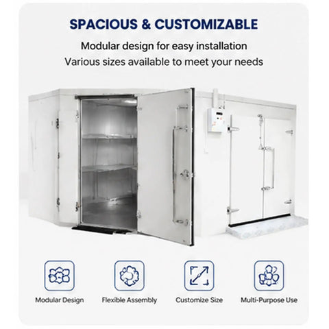 Rock Solid Modular Walk In Freezer Rigged With Heavy Duty Insulated Panels For Commercial Blast Freezing And Deep Cold Storage showing spacious modular design.