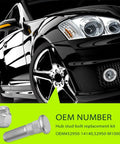 Car with 2 Pack Wheel Stud Bolt Kit With Lug Nuts M12x1.5 For Santa Fe Sonata Rio Sportage, Rust Proof Alloy Fasteners