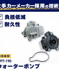 Drop-In Engine Water Pump With Gaskets For Lexus CT200h And Toyota Prius Family Including Prius C, Prius Plug-In, And Prius V, OEM-Grade Replacement For Smooth Coolant Flow And Long-Lasting Engine Cooling, shown uninstalled with gaskets.