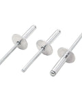 Large Flange Aluminum Blind Rivets Three Sixteenth Inch By One Inch Pop Rivets With Five Eighth Inch Flange Diameter And 15 To 20mm Grip 60 Pack