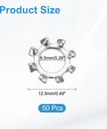 Fifty Piece One Quarter External Tooth Lock Washer Set In 304 Stainless Steel With Multi Tooth Star Design size chart shown