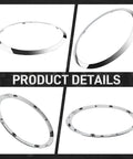 Headlight Trim Ring Bezel Chrome For Mini Cooper S F55 F56 F57 Driver And Passenger Side Direct Fit Replacement Slick Chrome Finish