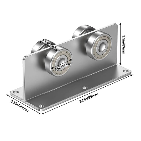 Steel 4-wheel trolley assembly for strut channel barn doors with dimensions, part of Beefy 4-Wheel Trolley Assembly For Strut Channel Barn Doors And Shed Sliding Doors Roller Track Kit Durable Steel Trolley With 1100 Lb Capacity Easy Install Smooth Quiet Operation And Versatile Door Replacement Solution