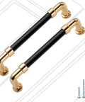 12 Pack 5 Inch Arch Cabinet Pulls In Gold And Black Zinc Alloy And Aluminum Handles For Cabinets And Drawers Dope Look Durable Commercial Grade Hardware
