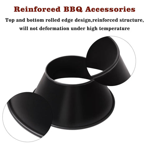 Double Rolled Edge One Piece Grill Shield For Weber Smokey Mountain 22 And 26.75 Inch Kettle Grills with close-up of edges