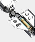 4 Piece Stainless Steel Soft Closing Cabinet Door Hinges With Hydraulic Shock Absorbers close-up view of hinge mechanism