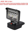 18V Cordless LED Work Light 30W High Lumen Floodlight with premium ABS housing and bright LED chips.
