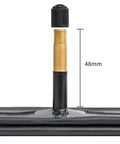 Close-up of AV48mm Schrader valve on Beefed Up Heavy Duty 26 Inch Bike Inner Tubes 26 By 1.75 To 2.25 45 57 559