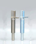 Heavy Duty Stainless Steel Indexing Plunger With Coarse Thread Screw Lever Locking Pin Shop Rated And Built To Keep Things Dead Center During The Daily Grind For Precision M16 Fit, side view of two plunger types.