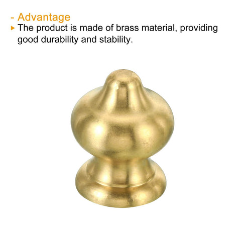 1/4-27 Brass Lamp Finial Ball Cap Knob 2 Pack Harp Top Screw Decor For Table Lamps With Solid Brass Construction Easy Thread Install 21x26mm