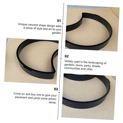 Crescent Moon Paver Molds For DIY Garden Pathway And Patio Paving Moon Shaped Floor Molds Durable ABS Plastic Close-Up View