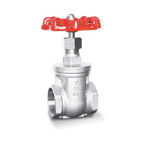 1-1/2 Inch NPT Stainless Steel Gate Valve Heavy Duty Female To Female Thread Manual Rotary Sluice Valve With Wheel Handle