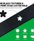 Craftsman 42 Inch Mower Mulching Blades Replacement For LT1000 LT2000 T110 42 Deck Zero Turn Riding Mower With Five Point Star Mounting Pattern 532138971 138498 shown with 5-point star center hole