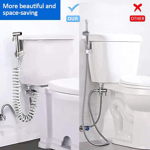 Comparison of Handheld Bidet Sprayer for Toilet with Brass T-Valve Adapter, Adjustable Water Pressure, Retractable Hose, Easy Install.