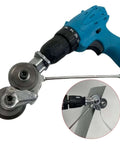 Pro Grade Heavy Duty Drill Plate Cutter Kit With Metal Nibbler Attachment And Adapter, Double Headed Sheet Metal Cutter For Electric Drills