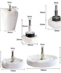 DIY Friendly Buffing Wheel Kit With White Flannelette Pads, 12 Pack For Drill Polishing Metal And Jewelry, various sizes shown