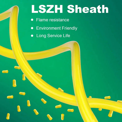 Five Pack One Meter Fiber Optic Patch Cords SC APC To LC UPC Simplex Single Mode OS2 G652D 9/125 Micron 1310nm And 1550nm LSZH sheath