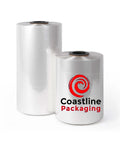 Tough As Nails 12 Inch Polyolefin Heat Shrink Wrap Roll 60 Gauge 4375 Feet Center Fold shown with Coastline Packaging logo.