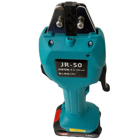 18V Cordless Electromechanical Hydraulic Battery Powered Terminal Crimper With 2-Piece Iron Batteries, Powerful 16KN Press Tool for 0.5 to 50Mm cables.