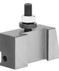 Heavy Duty High Carbon Steel Quick Change Tool Post Holder For Cnc Lathe showing side view with bolt detail and precision machining.