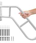Rock Solid Outdoor Handicap Grab Bar For Steps Heavy Duty Wall Mount Handrail with smooth matte finish and secure grip.