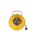 Front view of Fostoria Loading Dock Light Head Assembly 120V 300W Max No Bulb Included Rugged Safety Yellow Housing