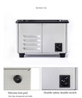 Awesome Digital Ultrasonic Cleaner Machine With Stainless Steel Basket showing silicone foot pad and double safety switch.