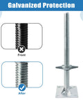 Heavy Duty Adjustable Leveling Jacks With Reinforced Galvanized Steel Base Plate For Rv Trailers And Travel Trailers comparison of galvanized protection.