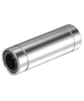 LM8LUU Linear Ball Bearings 8mm Bore 15mm OD 45mm Length Nickel Plated Double Seal For CNC Routers And 3D Printers viewed from an angle.