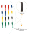 Color Coded Test Clip Probes For Multimeter Set 20 PCS Mini Grabber Leads Spring Loaded Clips For Electronics Repair